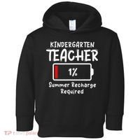 Kindergarten Teacher-Summer Recharge Required Funny Last Toddler Hoodie thumb 0