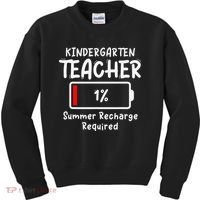 Kindergarten Teacher-Summer Recharge Required Funny Last Kids Sweatshirt thumb 0
