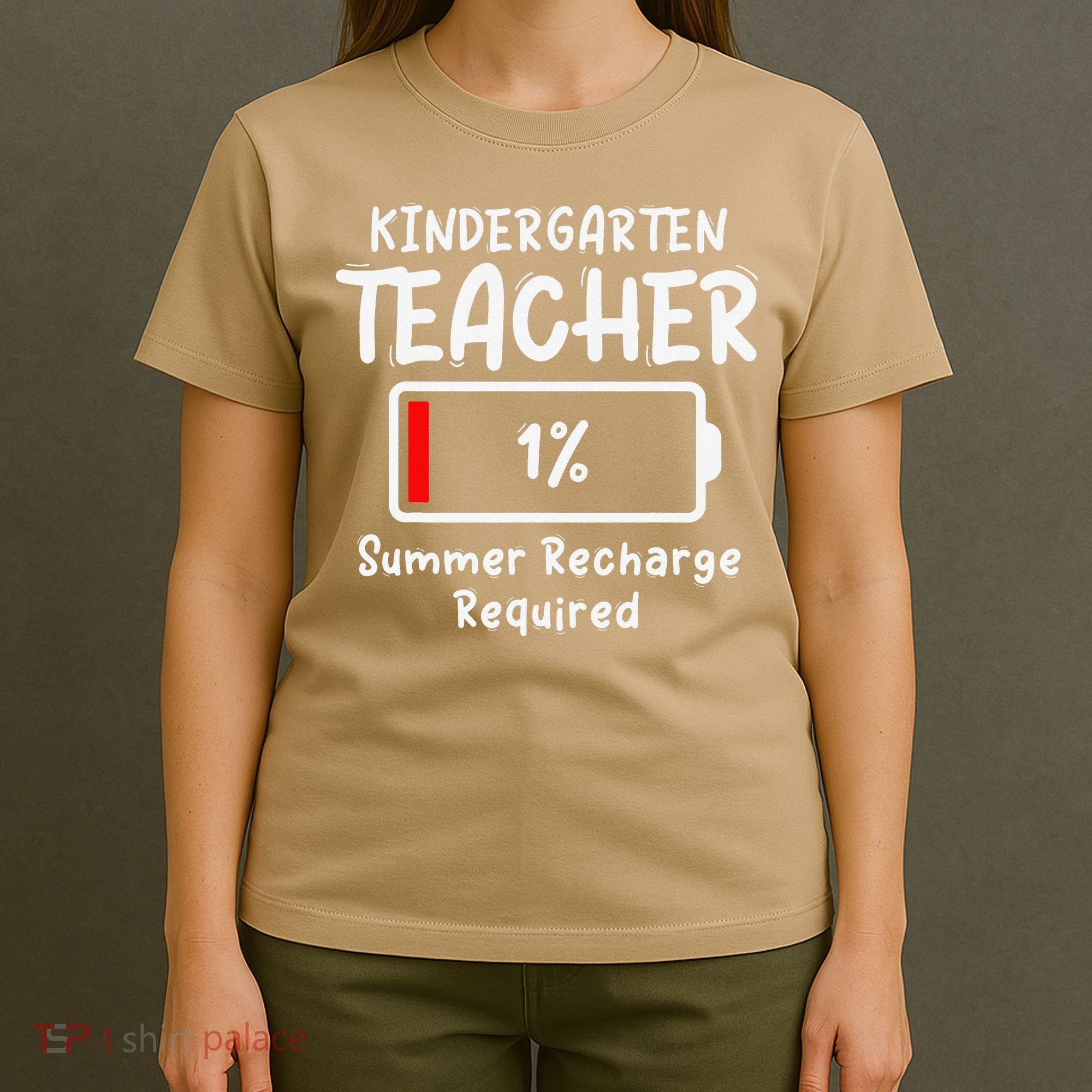 Kindergarten Teacher-Summer Recharge Required Funny Last T-Shirt