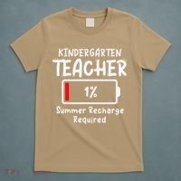Kindergarten Teacher-Summer Recharge Required Funny Last T-Shirt thumb 5