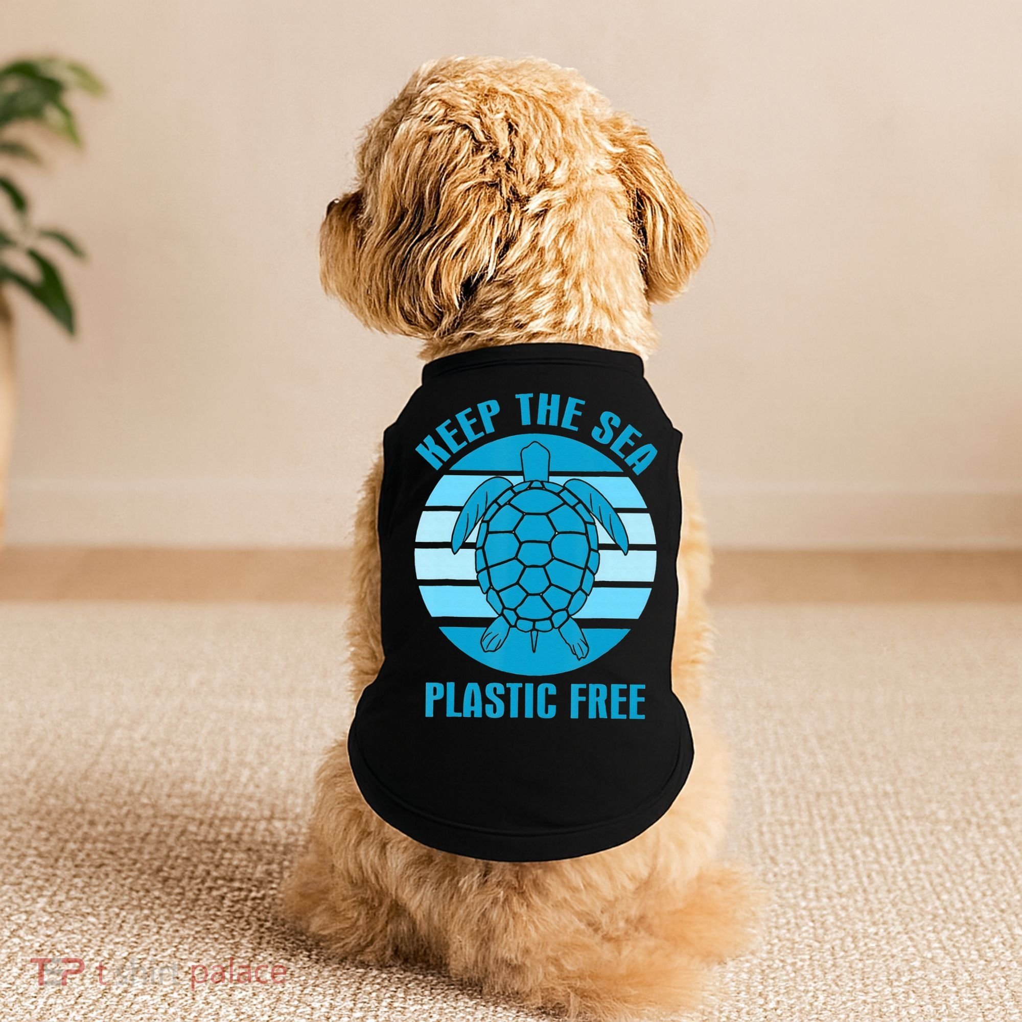 Keep The Sea Plastic Free Turtle Earth Day Doggie Tank