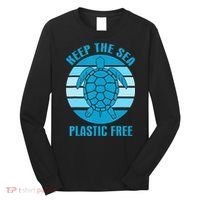 Keep The Sea Plastic Free Turtle Earth Day Long Sleeve Shirt thumb 0
