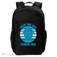 Keep The Sea Plastic Free Turtle Earth Day Backpack thumb 0