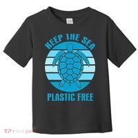 Keep The Sea Plastic Free Turtle Earth Day Toddler T-Shirt thumb 0