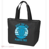 Keep The Sea Plastic Free Turtle Earth Day Tote Bag thumb 3