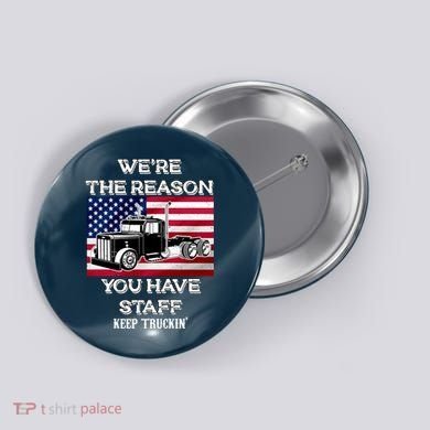 Keep Truckin Staff USA Button