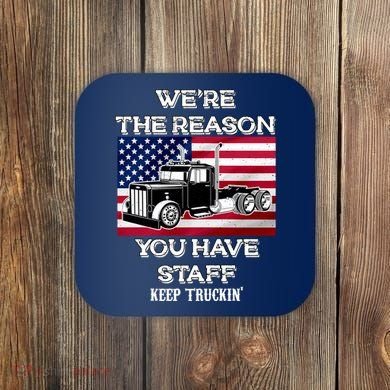 Keep Truckin Staff USA Coaster