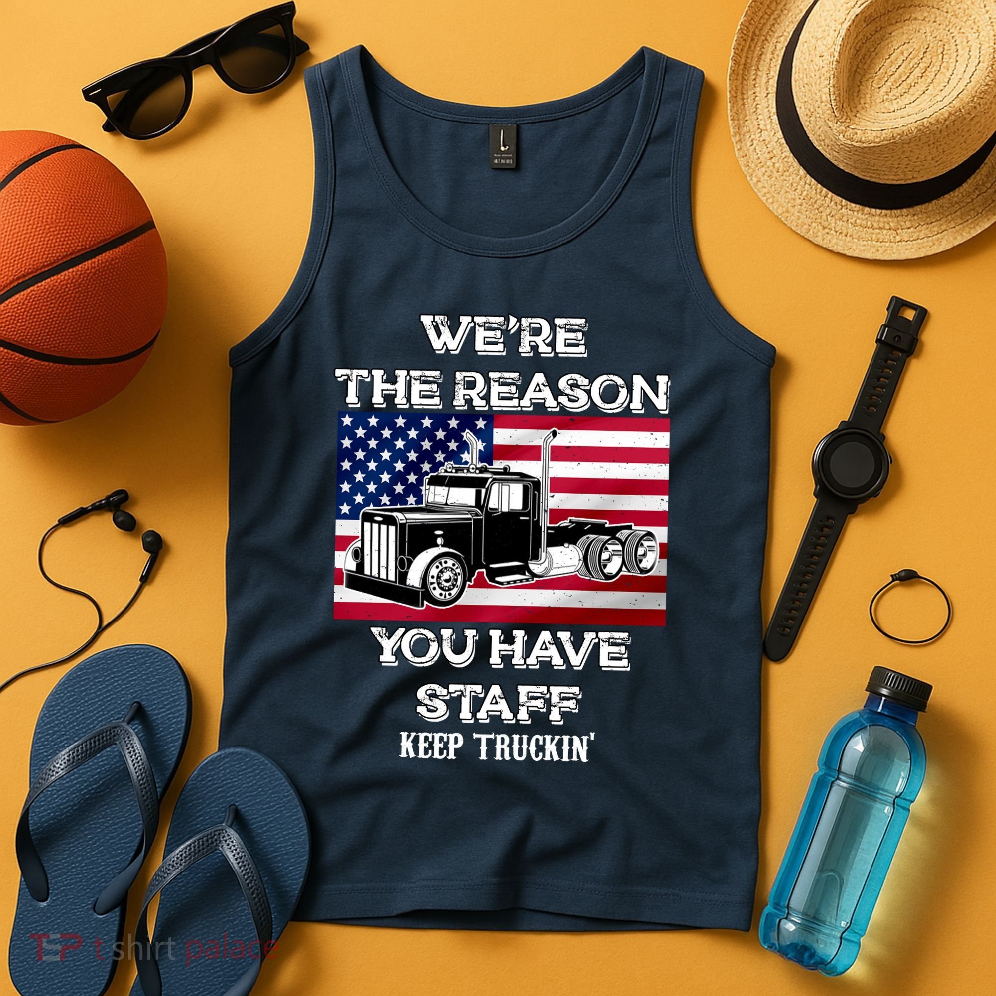 Keep Truckin Staff USA Tank Top