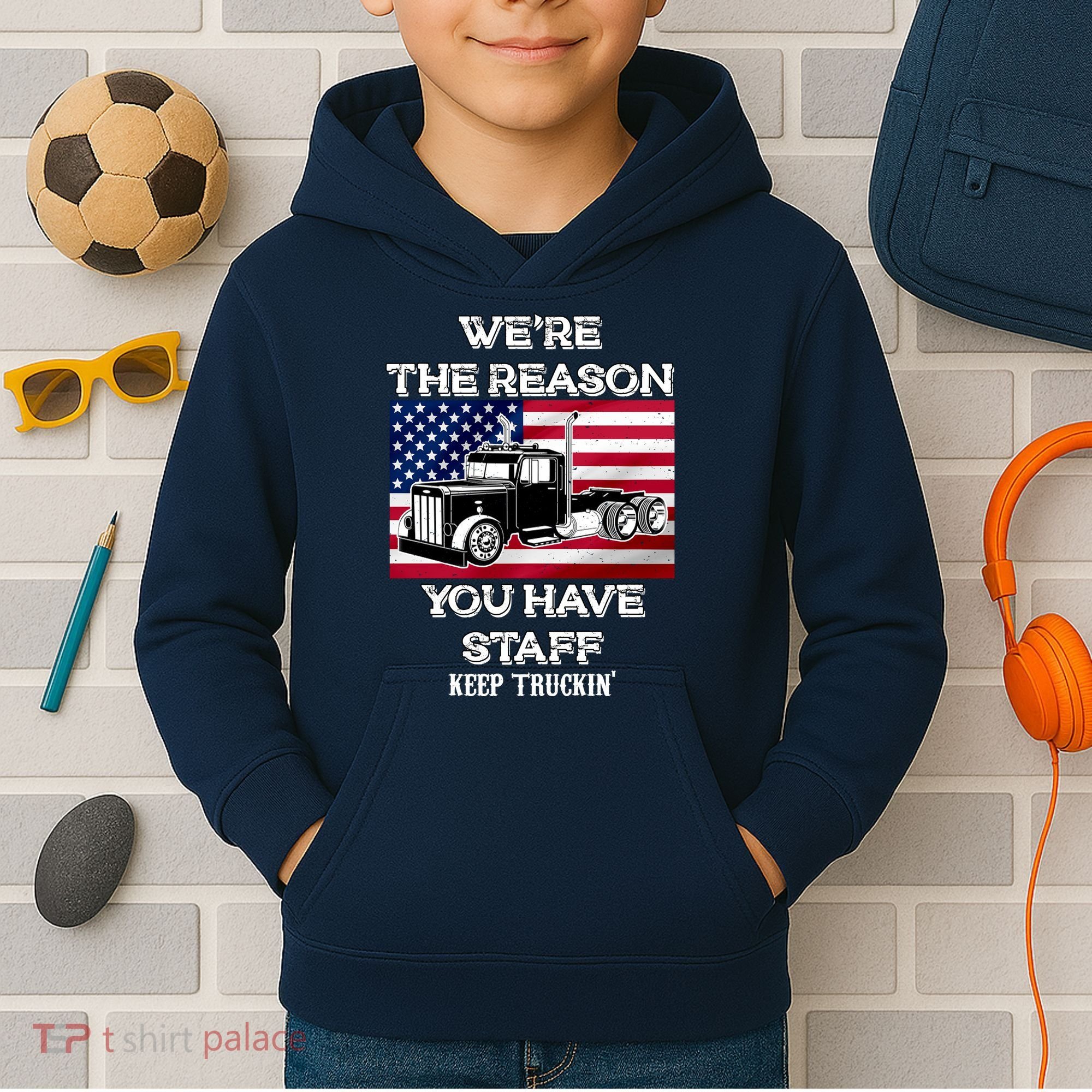 Keep Truckin Staff USA Kids Hoodie