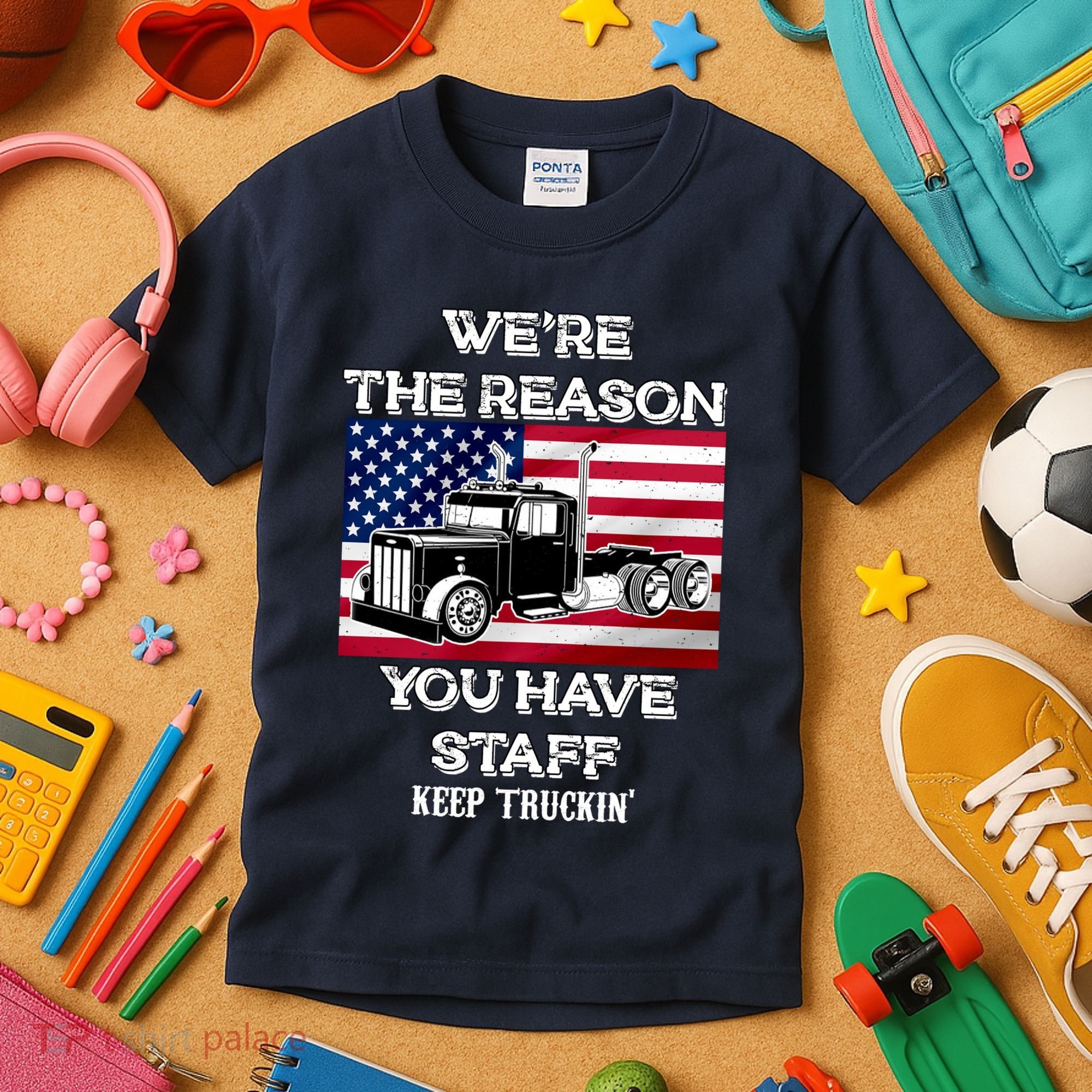 Keep Truckin Staff USA Kids T-Shirt