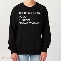 Key To Success God Therapy Black Women Women's Sweatshirt thumb 0