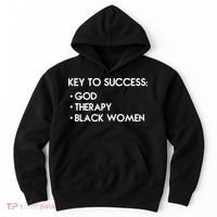 Key To Success God Therapy Black Women Hoodie thumb 0