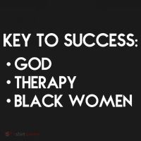 Key To Success God Therapy Black Women Apron thumb 3