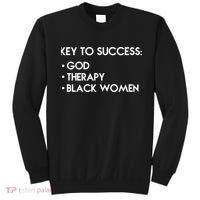 Key To Success God Therapy Black Women Sweatshirt thumb 0