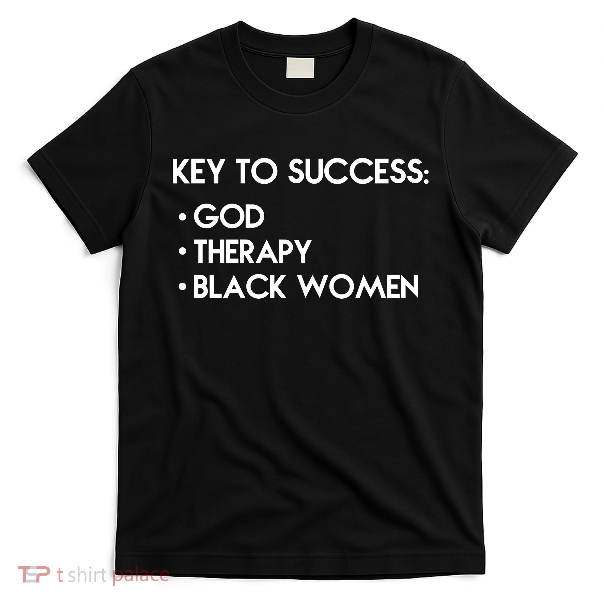 Key To Success God Therapy Black Women T-Shirt