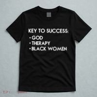 Key To Success God Therapy Black Women T-Shirt thumb 5