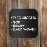 Key To Success God Therapy Black Women Coaster thumb 0