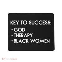 Key To Success God Therapy Black Women Mousepad thumb 0