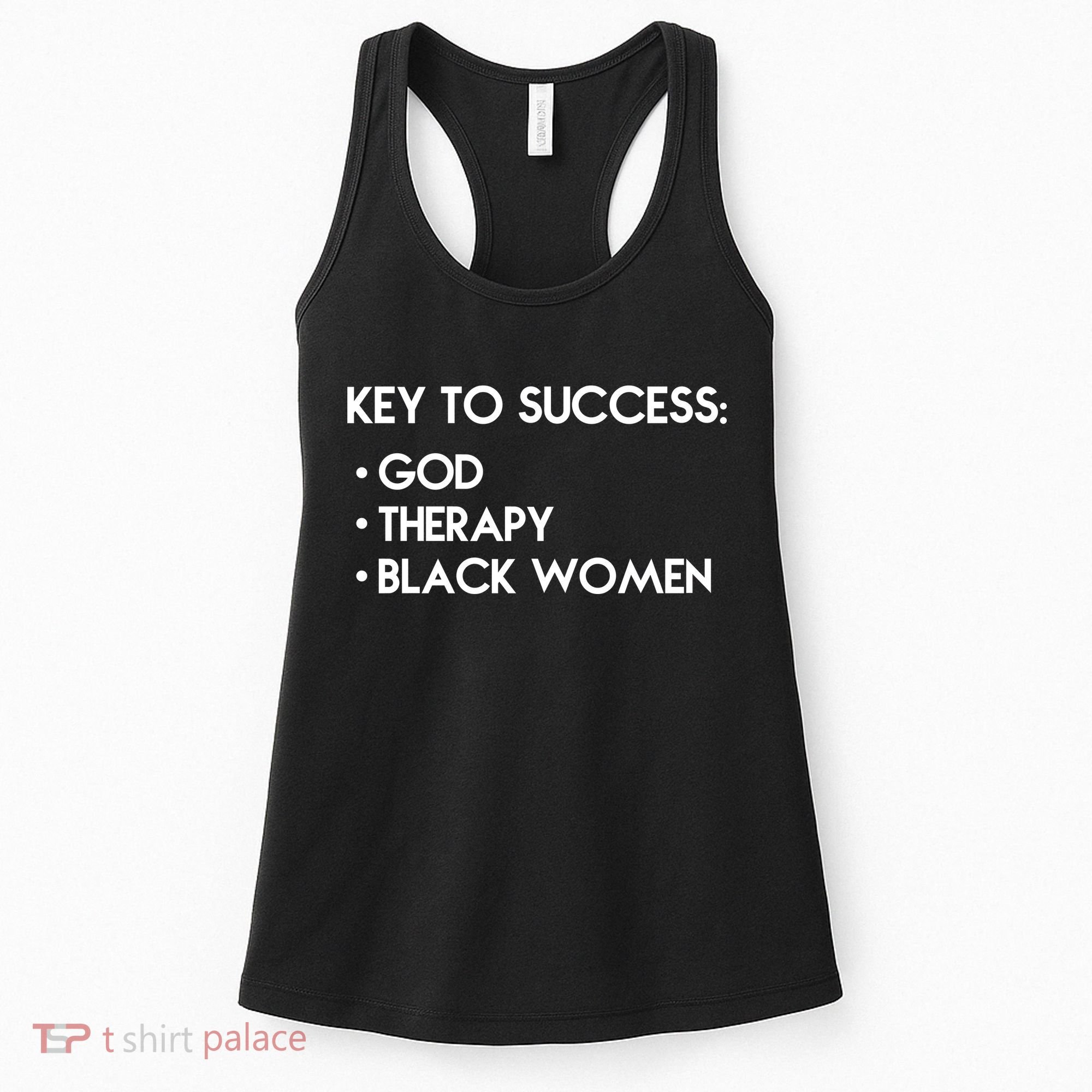 Key To Success God Therapy Black Women Women's Tank Top
