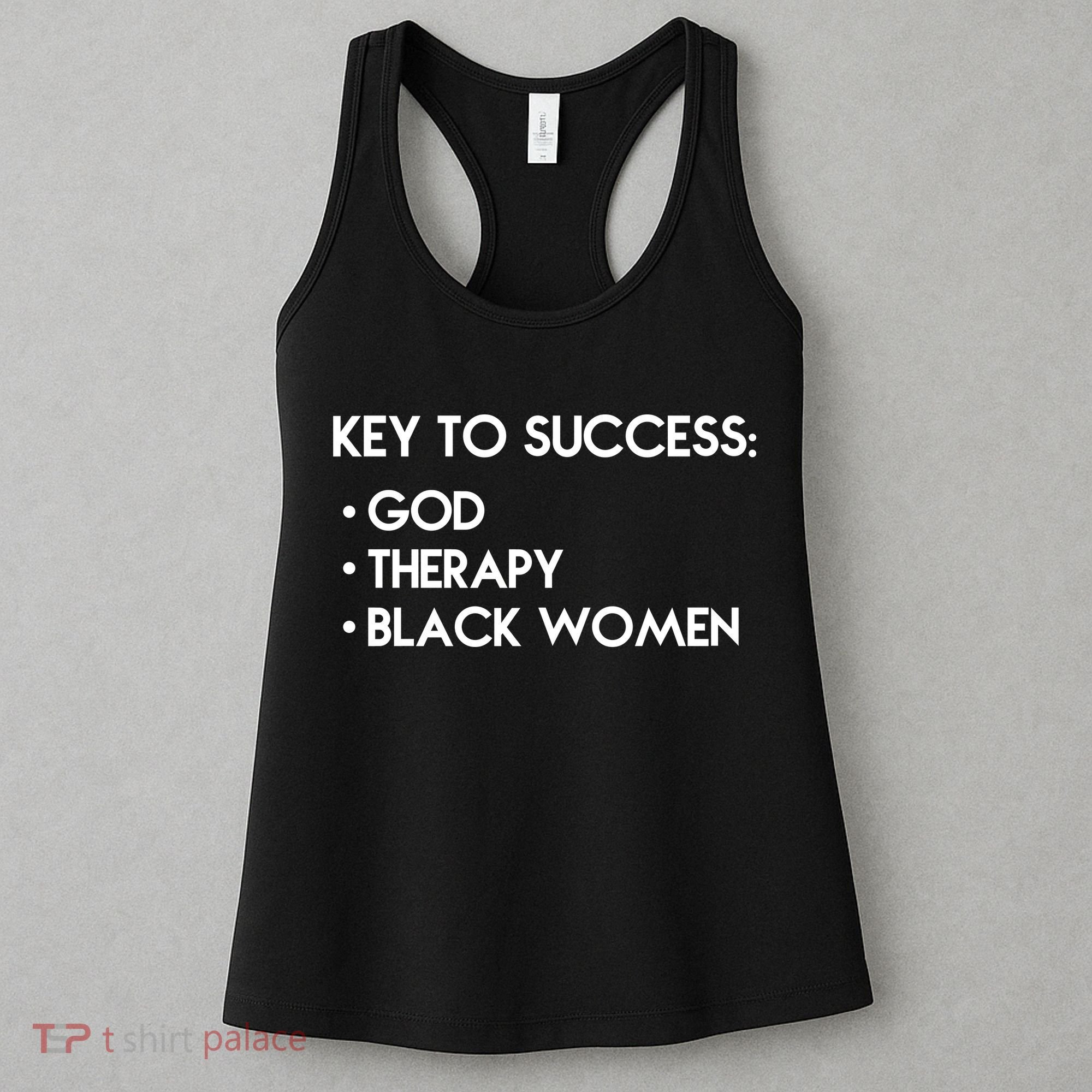 Key To Success God Therapy Black Women Women's Tank Top