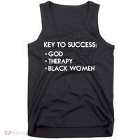 Key To Success God Therapy Black Women Tank Top thumb 0