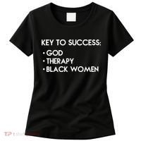 Key To Success God Therapy Black Women Women's T-Shirt thumb 0
