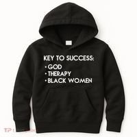 Key To Success God Therapy Black Women Kids Hoodie thumb 0