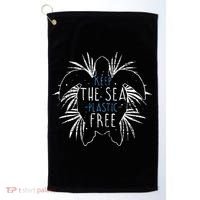 Keep The Sea Plastic Free Sea Turtle Golf Towel thumb 0