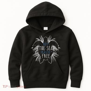 Keep The Sea Plastic Free Sea Turtle Kids Hoodie