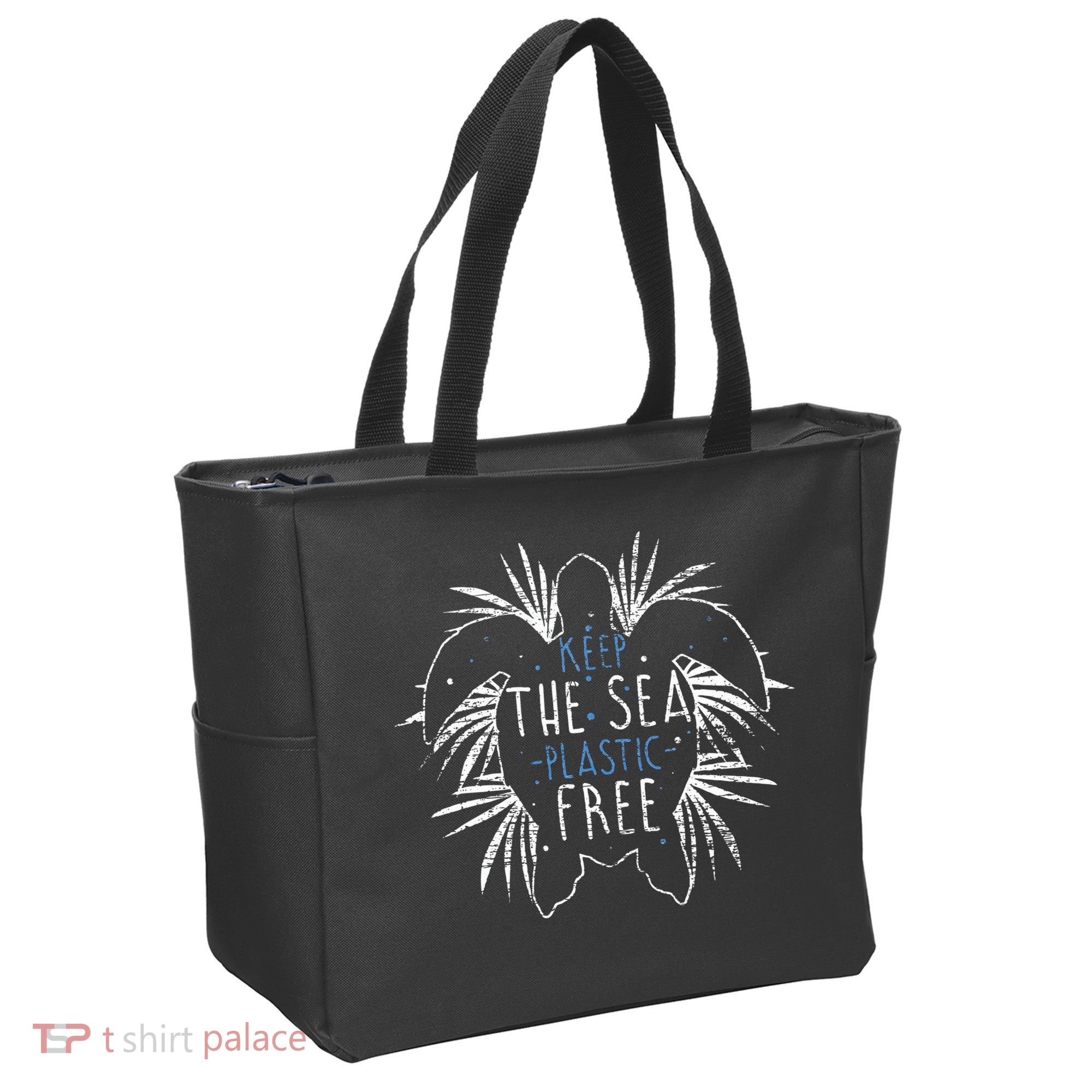 Keep The Sea Plastic Free Sea Turtle Tote Bag