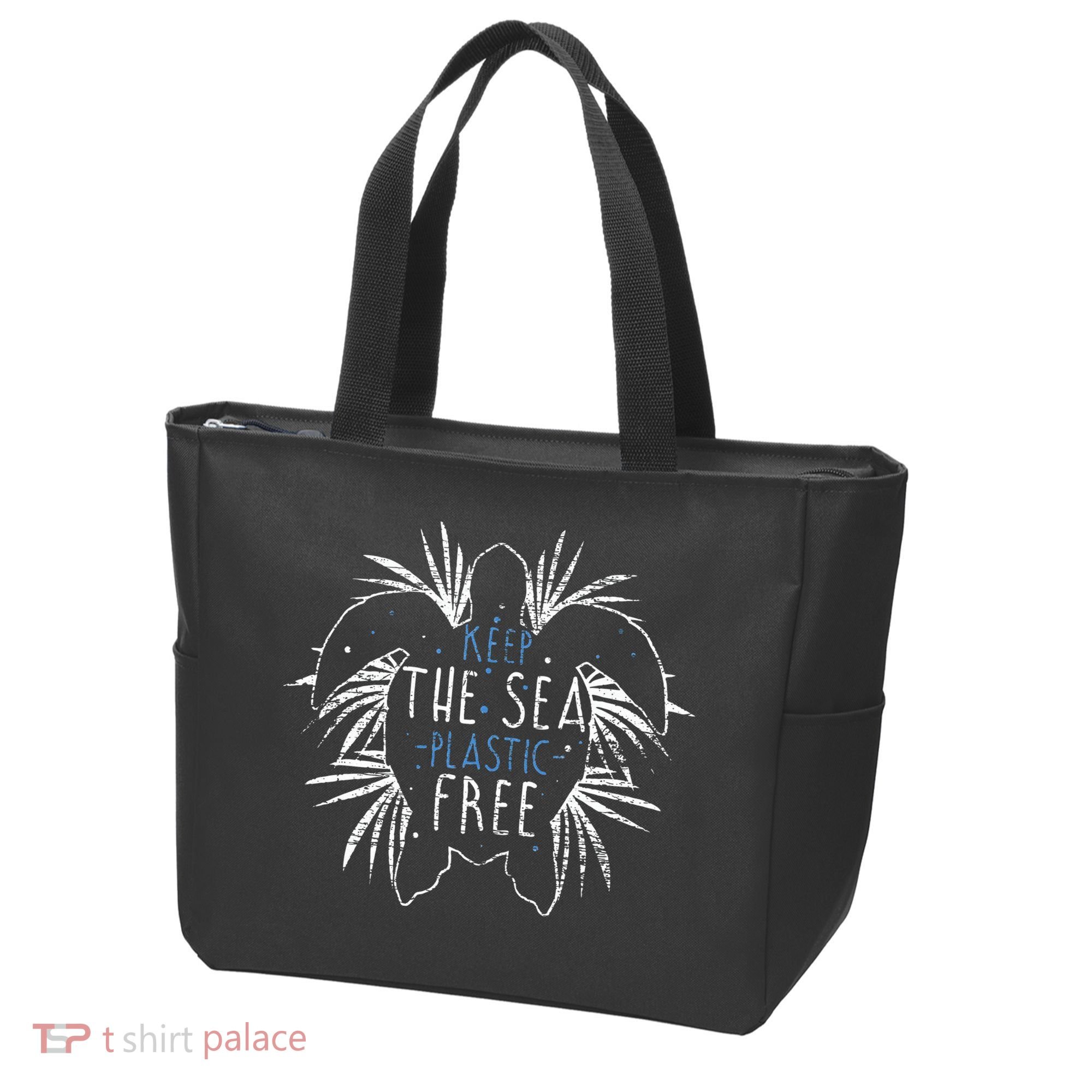Keep The Sea Plastic Free Sea Turtle Tote Bag