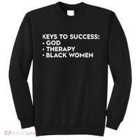 Keys To Success God Therapy Black Women Sweatshirt thumb 0