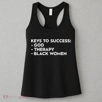 Keys To Success God Therapy Black Women Women's Tank Top thumb 3