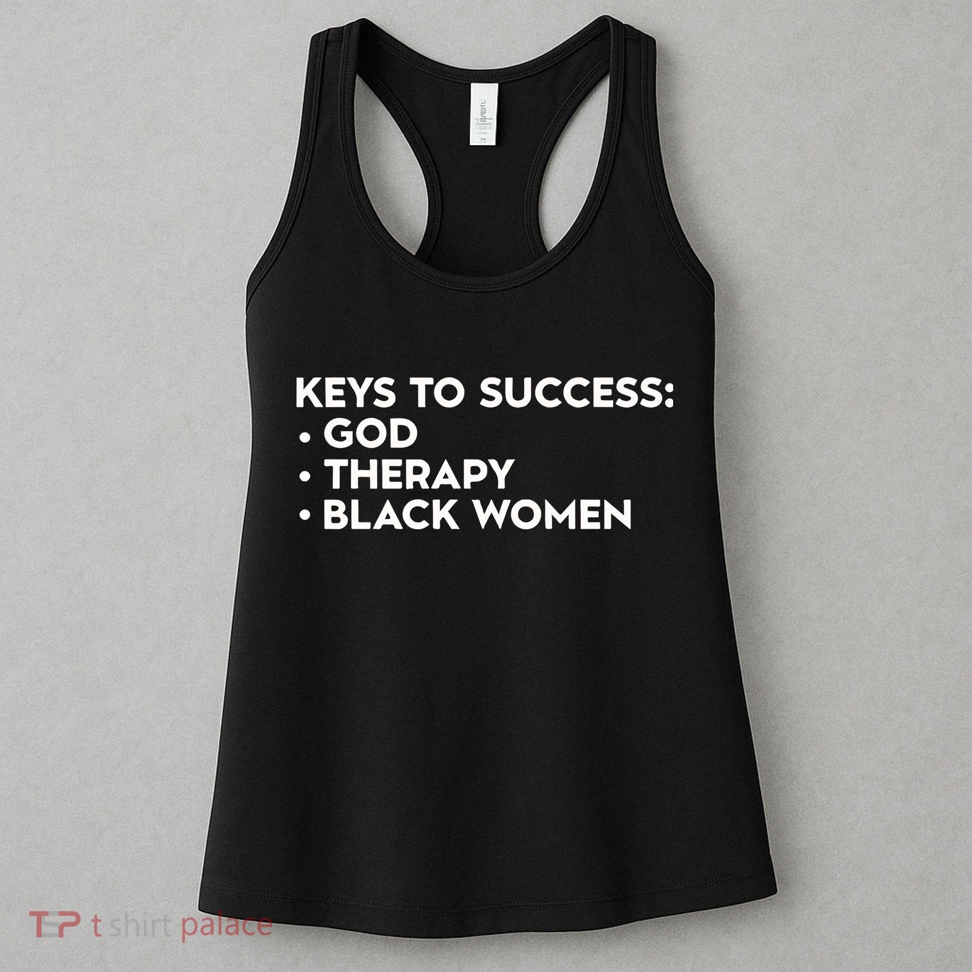 Keys To Success God Therapy Black Women Women's Tank Top
