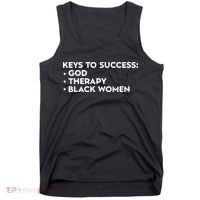 Keys To Success God Therapy Black Women Tank Top thumb 0