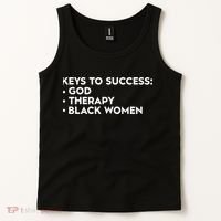 Keys To Success God Therapy Black Women Tank Top thumb 2