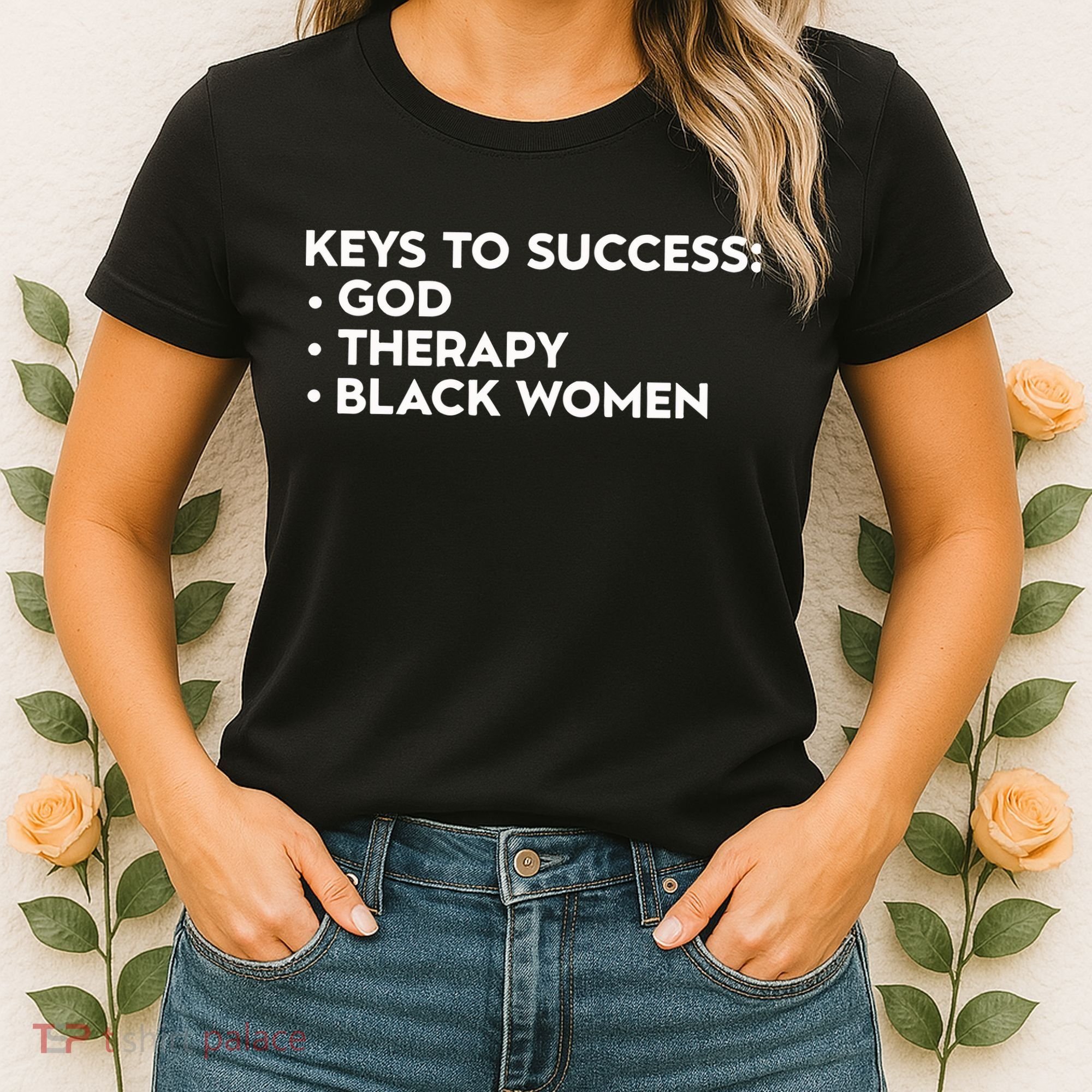 Keys To Success God Therapy Black Women Women's T-Shirt