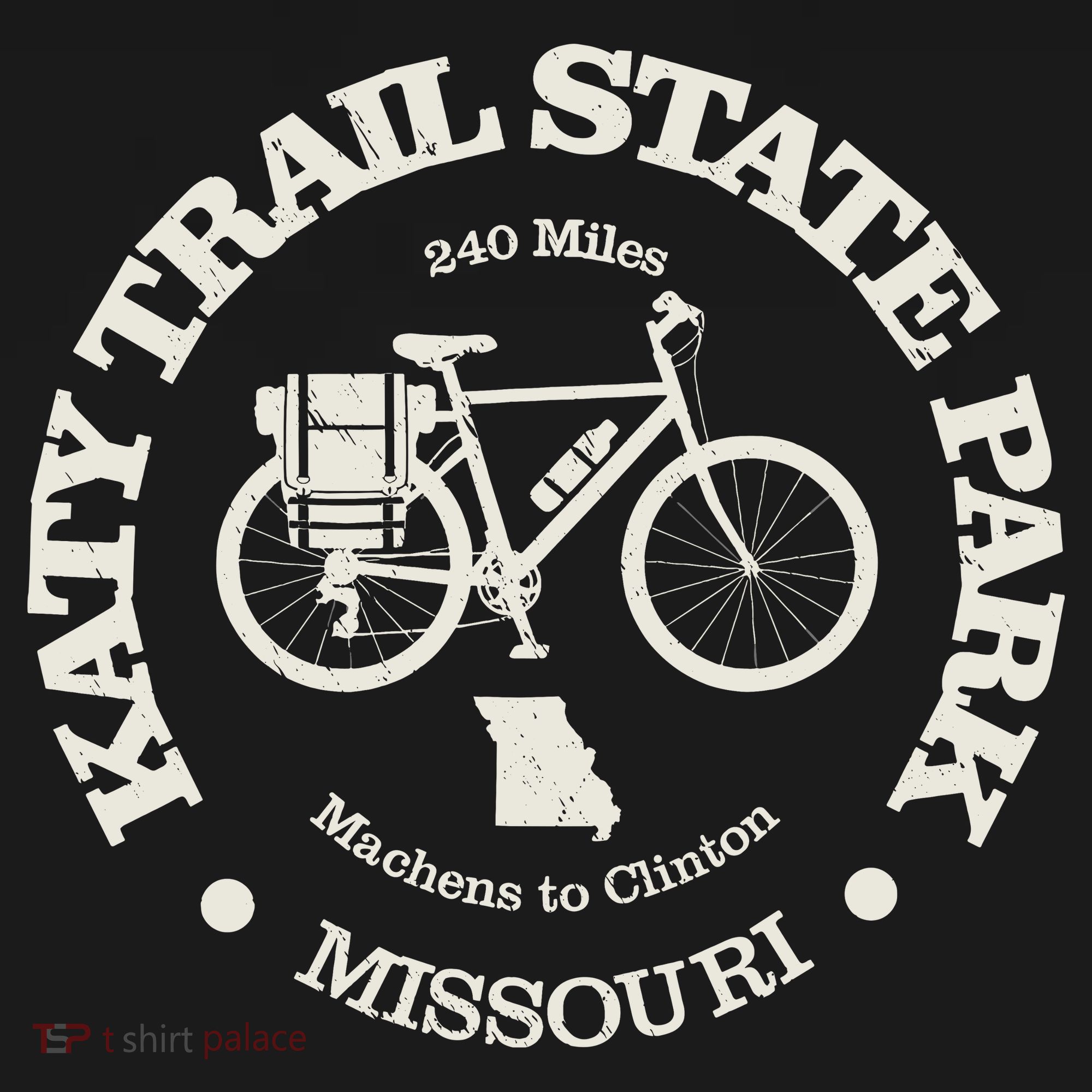 Katy Trail State Vintage Cycling State Park Missouri Bike T-Shirt