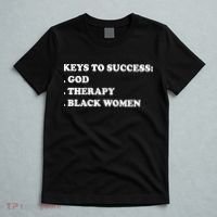 Keys To Success God Therapy Black Women T-Shirt thumb 5