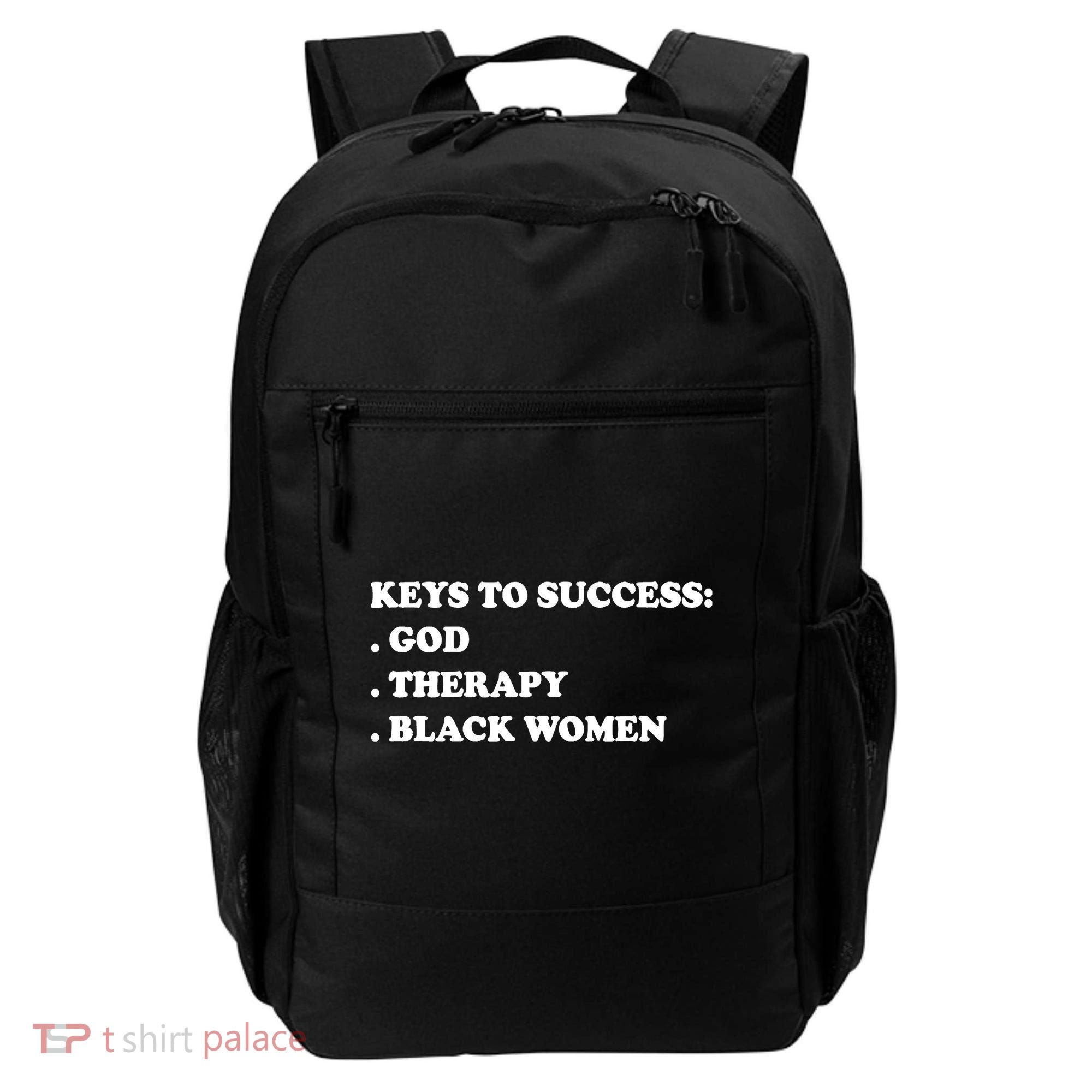 Keys To Success God Therapy Black Women Backpack