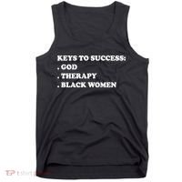 Keys To Success God Therapy Black Women Tank Top thumb 0