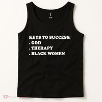 Keys To Success God Therapy Black Women Tank Top thumb 2
