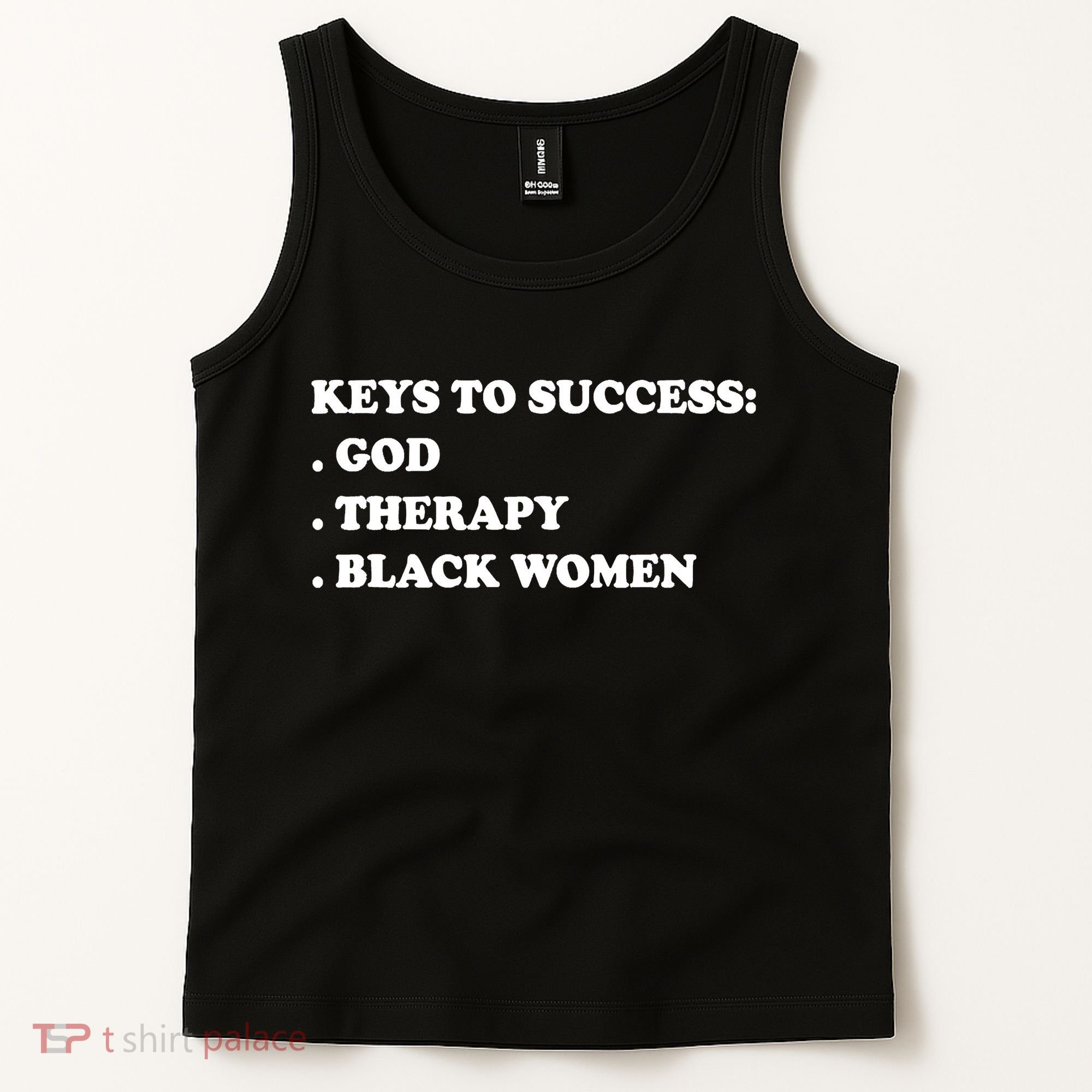 Keys To Success God Therapy Black Women Tank Top