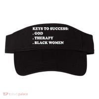 Keys To Success God Therapy Black Women Visor thumb 0