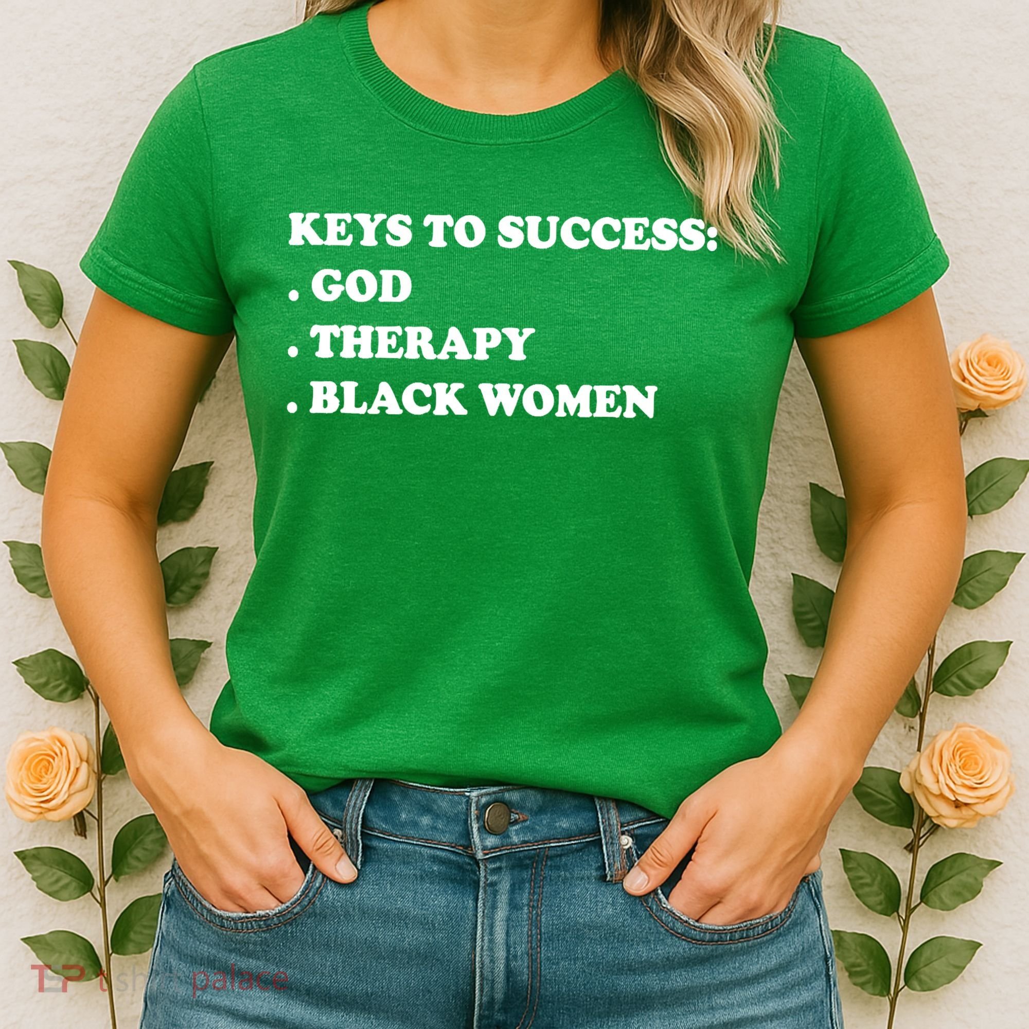 Keys To Success God Therapy Black Women Women's T-Shirt