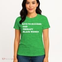 Keys To Success God Therapy Black Women Women's T-Shirt thumb 4
