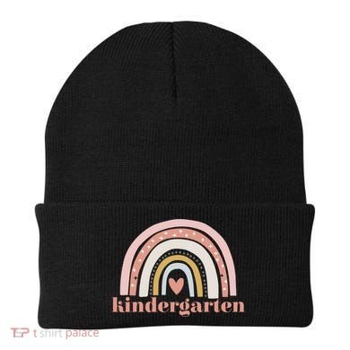 Kindergarten Teacher Student Cute Rainbow Back To School Funny Gift Beanie