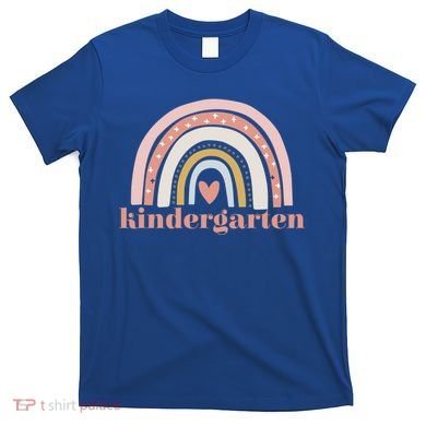 Kindergarten Teacher Student Cute Rainbow Back To School Funny Gift T-Shirt