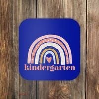 Kindergarten Teacher Student Cute Rainbow Back To School Funny Gift Coaster thumb 0