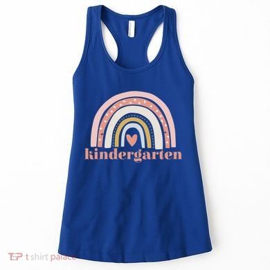 Kindergarten Teacher Student Cute Rainbow Back To School Funny Gift Women's Tank Top